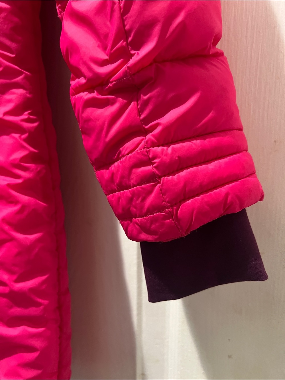 Spyder Girls' Hot Pink Quilted Puffer Coat with Hood - Picture 4 of 9